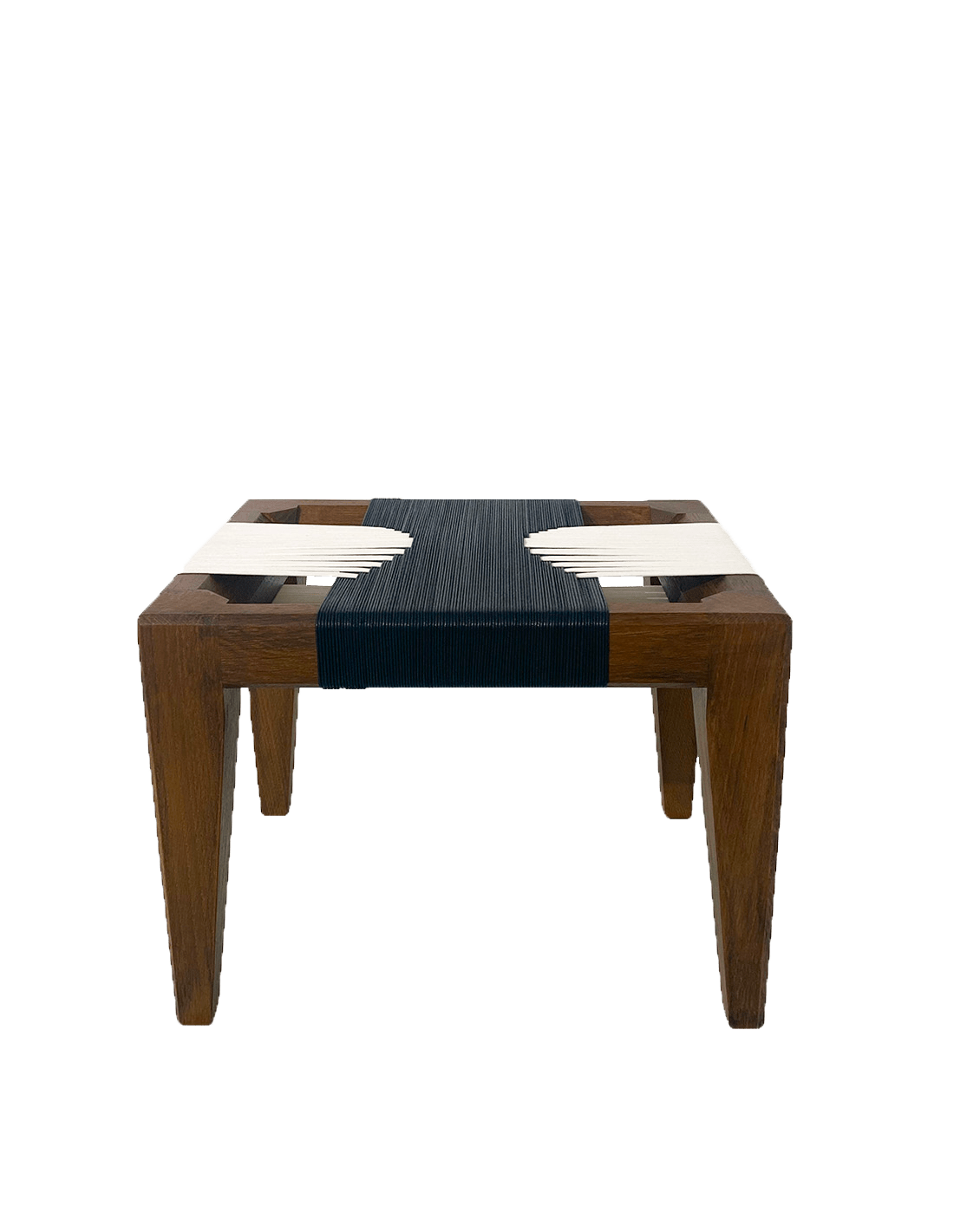 Image of Tabouret assise Kaidan noir et blanc