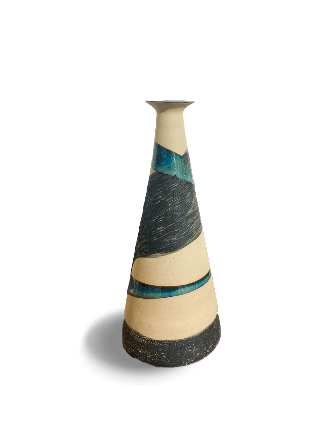 Image of Grand vase quille turquoise