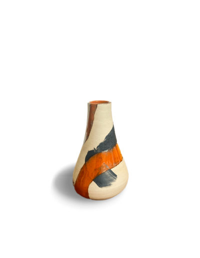 Je réserve l’œuvre de Nadia Barbotin - Vase bécher corail (rouille)