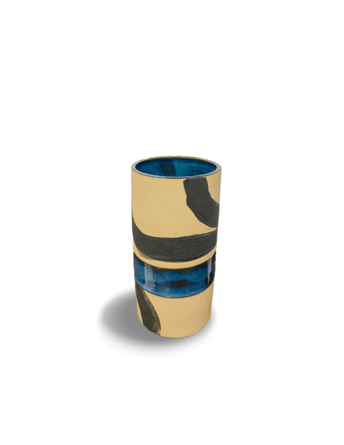 Vase cylindre turquoise image