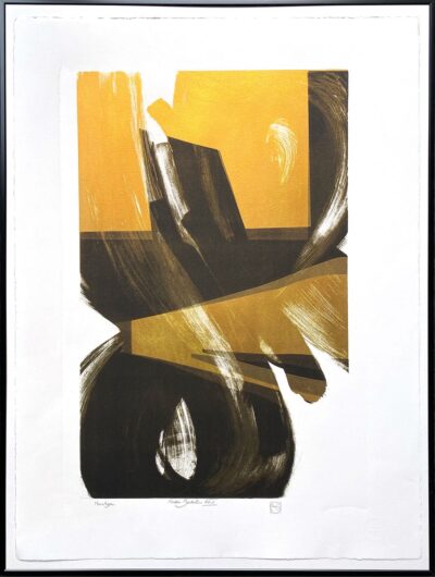 Je réserve l’œuvre de Nadia Barbotin - Monotype bronze et noir