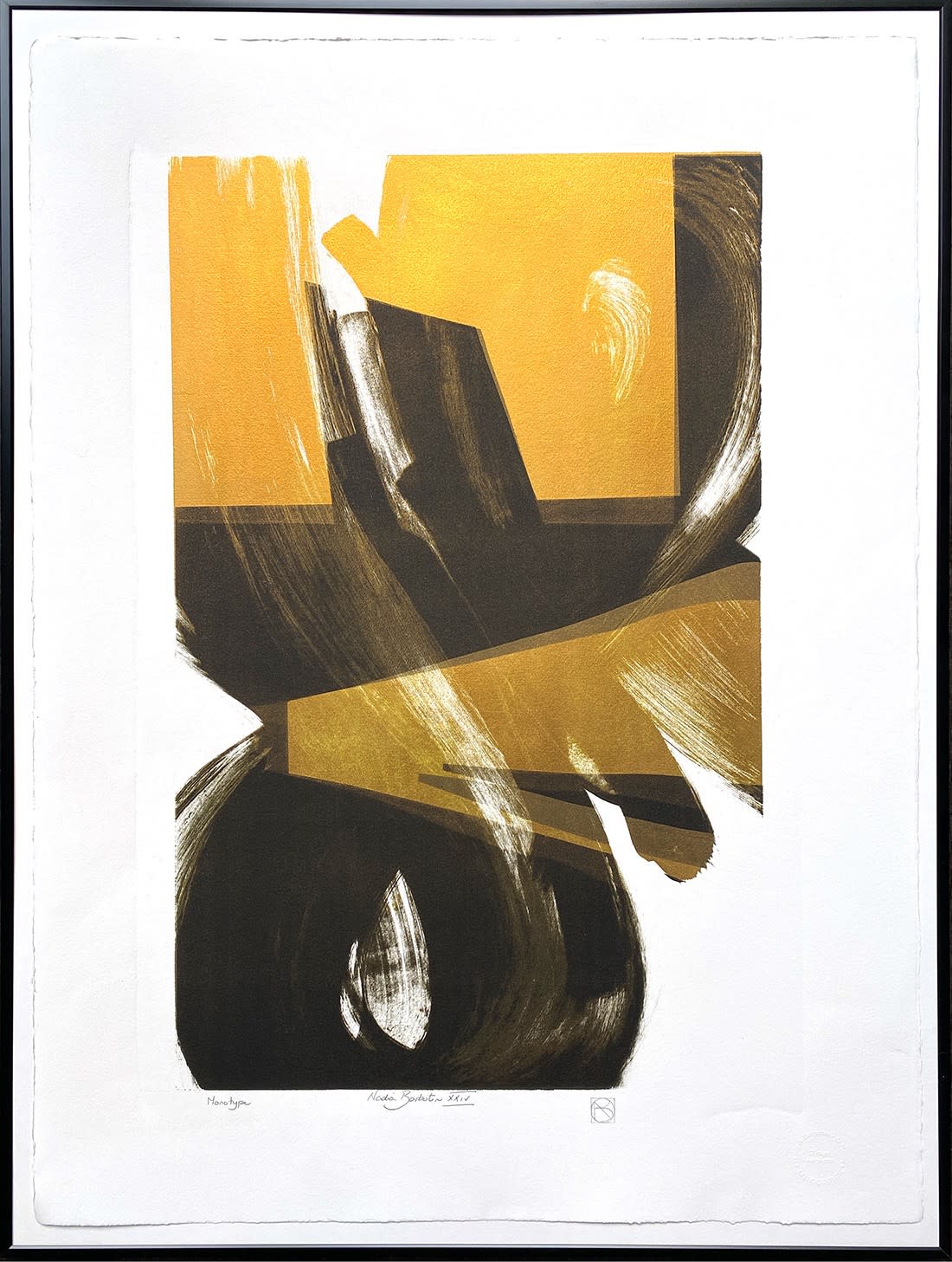 Image of Monotype bronze et noir